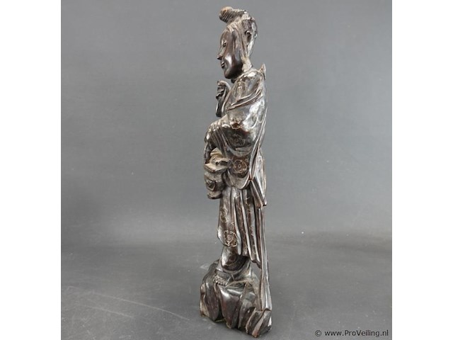 Groot in rozenhout gesneden een van de acht onsterfelijken - afbeelding 3 van  5