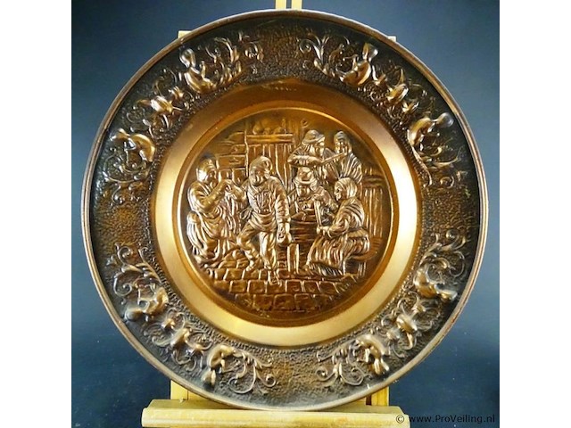 Groot koperen bord - afbeelding 2 van  5