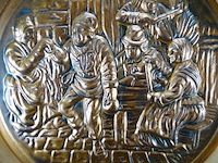 Groot koperen bord - afbeelding 3 van  5