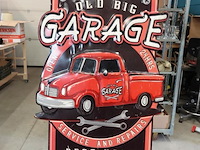 Groot metalen bord in reliëf garage - afbeelding 2 van  5