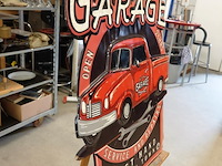 Groot metalen bord in reliëf garage - afbeelding 3 van  5