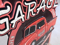 Groot metalen bord in reliëf garage - afbeelding 4 van  5