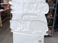 Groot metalen bord in reliëf garage - afbeelding 5 van  5