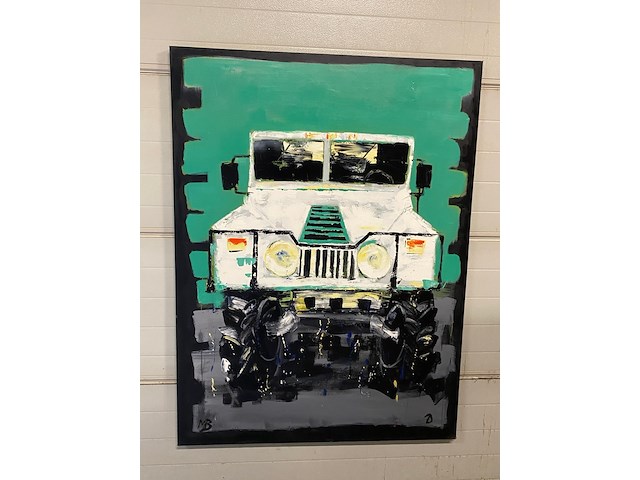 Groot modern olieverf schilderij op canvas - afbeelding 1 van  6