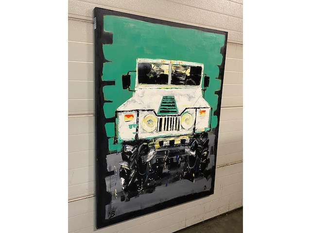 Groot modern olieverf schilderij op canvas - afbeelding 2 van  6