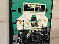 Groot modern olieverf schilderij op canvas - afbeelding 2 van  6