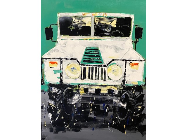 Groot modern olieverf schilderij op canvas - afbeelding 3 van  6
