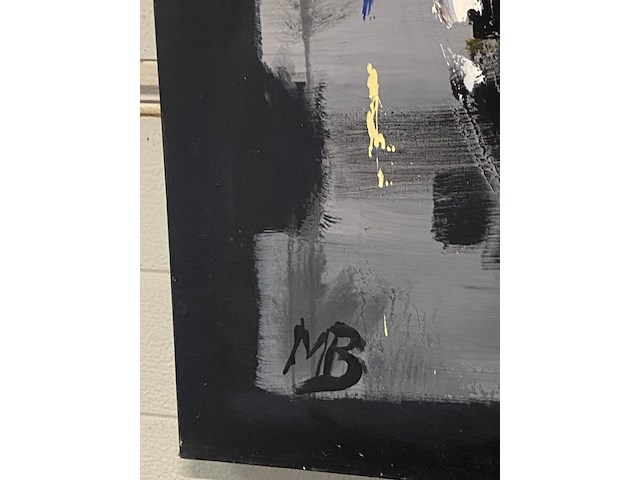 Groot modern olieverf schilderij op canvas - afbeelding 4 van  6