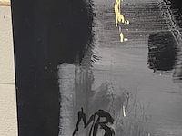 Groot modern olieverf schilderij op canvas - afbeelding 4 van  6