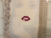 Groot modern olieverf schilderij sabine kleiren - afbeelding 1 van  7