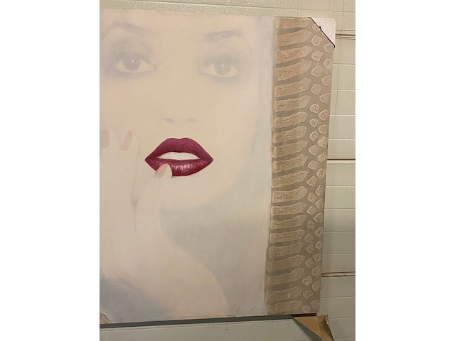 Groot modern olieverf schilderij sabine kleiren - afbeelding 5 van  7