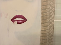 Groot modern olieverf schilderij sabine kleiren - afbeelding 5 van  7