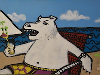 Groot street-art paneel