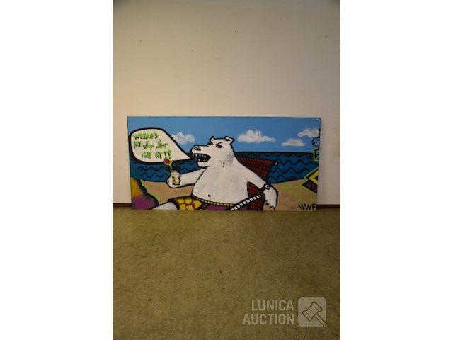 Groot street-art paneel - afbeelding 2 van  3