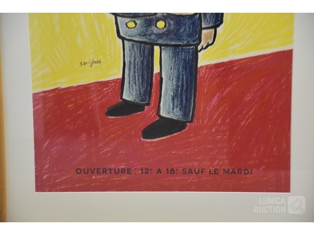 Groot vintage affiche - afbeelding 3 van  4