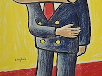 Groot vintage affiche - afbeelding 4 van  4