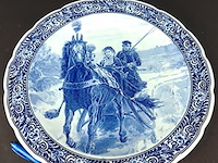 Groot vintage delfts blauw wandbord van royal sphinx maastricht, waarschijnlijk geproduceerd rond 1950 - afbeelding 2 van  5