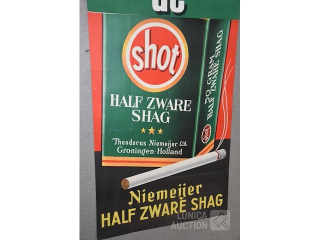 Groot vintage reclame affiche - afbeelding 3 van  4