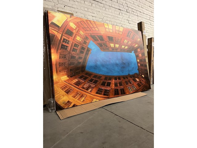 Groot wanddoek/canvas stadsgezicht 140x210 - afbeelding 1 van  6