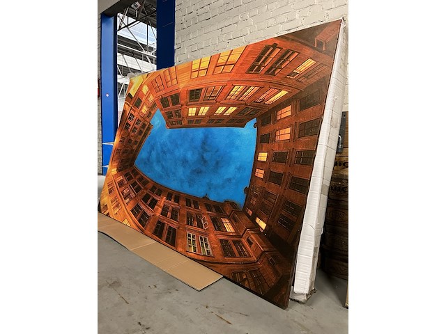 Groot wanddoek/canvas stadsgezicht 140x210 - afbeelding 2 van  6