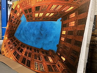 Groot wanddoek/canvas stadsgezicht 140x210 - afbeelding 2 van  6
