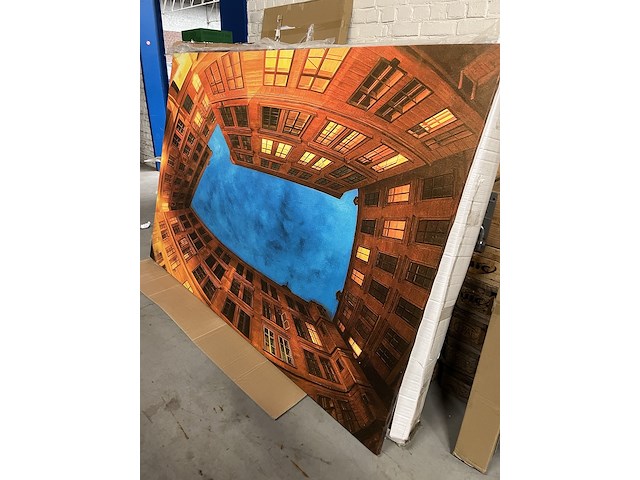 Groot wanddoek/canvas stadsgezicht 140x210 - afbeelding 4 van  6