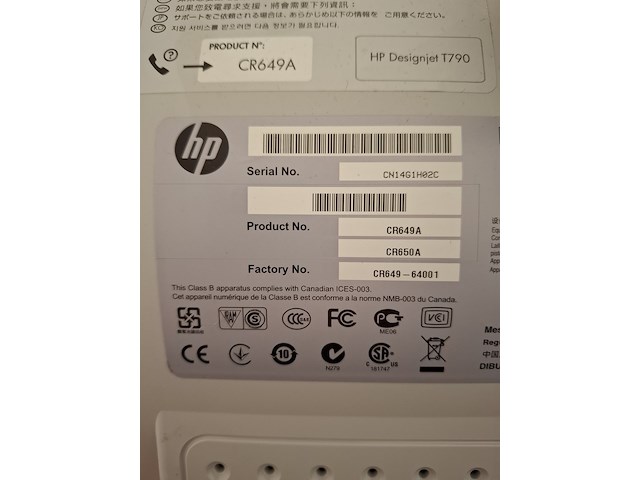 Grootformaatprinter, hp, designjet t790, 2011 - afbeelding 7 van  10