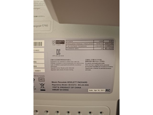 Grootformaatprinter, hp, designjet t790, 2011 - afbeelding 8 van  10