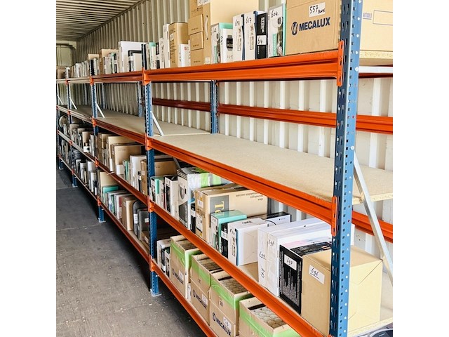 Grootvakstelling ±11,05m lang, 0,5m diep mecalux, gedemonteerd - afbeelding 1 van  3