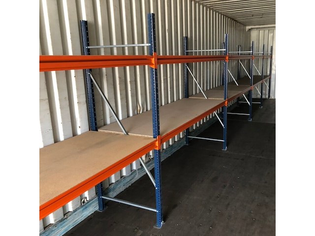 Grootvakstelling ±11,3m lang, 0,6m diep, mecalux, gedemonteerd - afbeelding 3 van  4