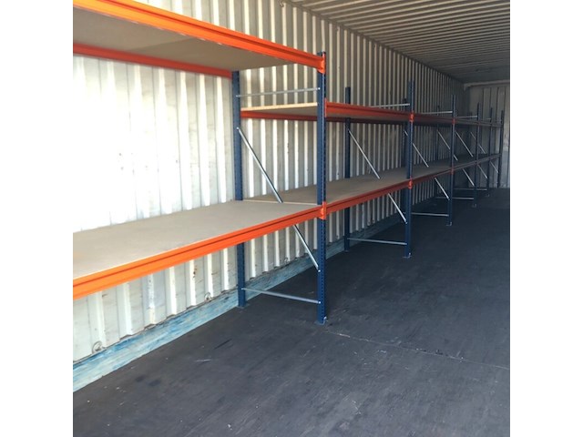 Grootvakstelling ±11,3m lang, 0,6m diep, mecalux, gedemonteerd - afbeelding 1 van  4