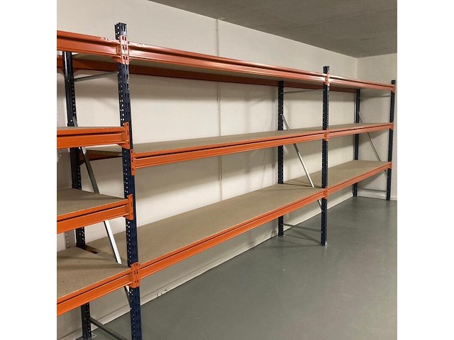 Grootvakstelling ±11,8m lang, 0,6m diep mecalux, gedemonteerd - afbeelding 4 van  9