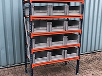 Grootvakstelling + 12 bakken 600x400x220mm mecalux, gedemonteerd - afbeelding 3 van  3