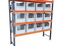 Grootvakstelling + 12 bakken 60x40x32cm (1,93m) mecalux, gedemonteerd - afbeelding 1 van  2
