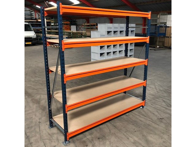 Grootvakstelling ±1,5m lang, 0,6m diep mecalux, gedemonteerd - afbeelding 1 van  4