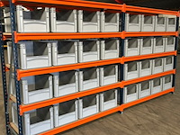 Grootvakstelling ±3,8m lang +32 bakken 60x40x32cm mecalux, gedemonteerd - afbeelding 2 van  7