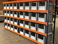 Grootvakstelling ±3,8m lang +32 bakken 60x40x32cm mecalux, gedemonteerd - afbeelding 3 van  7