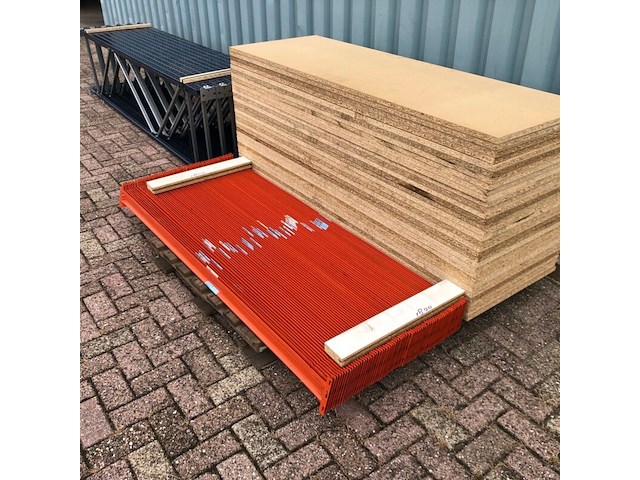 Grootvakstelling ruim 20m lang, 0,6m diep mecalux, gedemonteerd - afbeelding 1 van  8