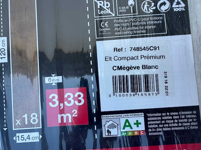 Grossfillex - elt compact premium - megeve griscmegeve blanc - wanddecoratie - afbeelding 3 van  4