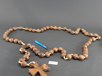 Grote, antieke houten rozenkrans (paternoster)