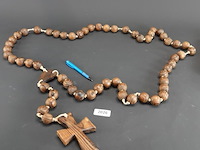 Grote, antieke houten rozenkrans (paternoster) - afbeelding 2 van  5