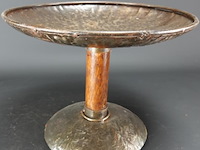 Grote brons/messing voetschaal - afbeelding 1 van  5