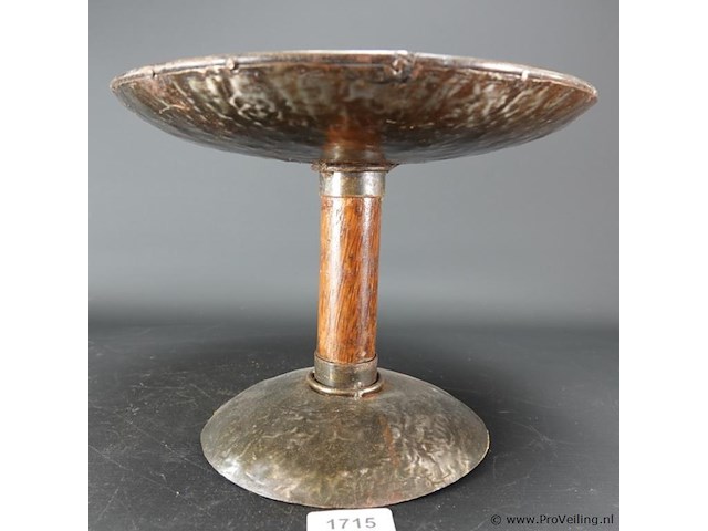 Grote brons/messing voetschaal - afbeelding 2 van  5