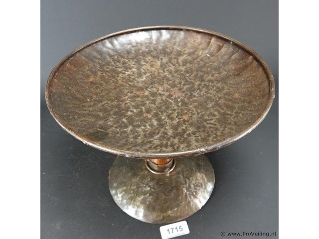 Grote brons/messing voetschaal - afbeelding 3 van  5