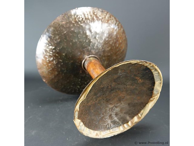 Grote brons/messing voetschaal - afbeelding 5 van  5