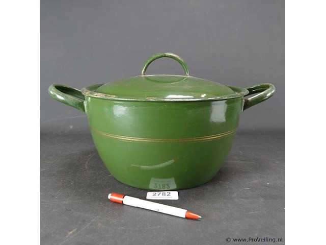 Grote emaillen pan - afbeelding 1 van  5