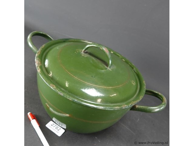 Grote emaillen pan - afbeelding 2 van  5