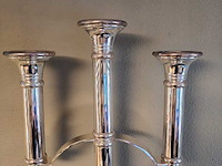 Grote exclusieve verzilverde kandelaar, fink silber, zilver - afbeelding 2 van  8