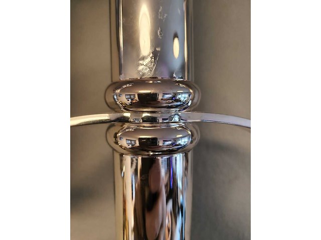 Grote exclusieve verzilverde kandelaar, fink silber, zilver - afbeelding 3 van  8