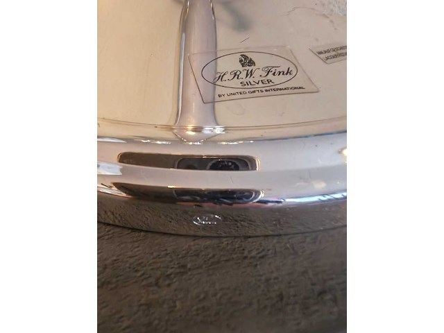 Grote exclusieve verzilverde kandelaar, fink silber, zilver - afbeelding 8 van  8